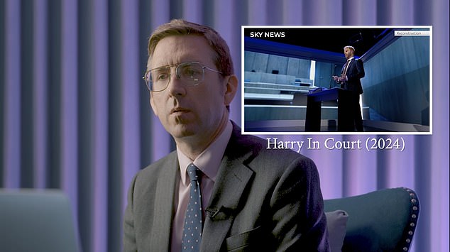 Richard Eden, the Daily Mail's Diary Editor, watches the reconstruction of Prince Harry's court case in 2023