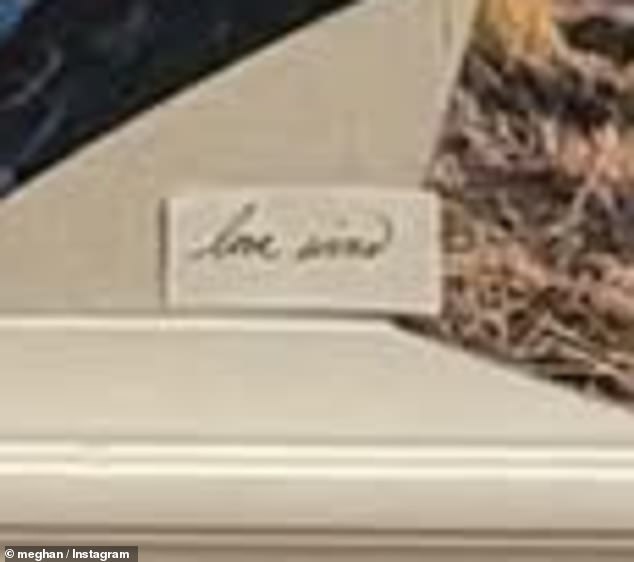 The mother-of-two added a tab in her calligraphy that read 'Love Wins'