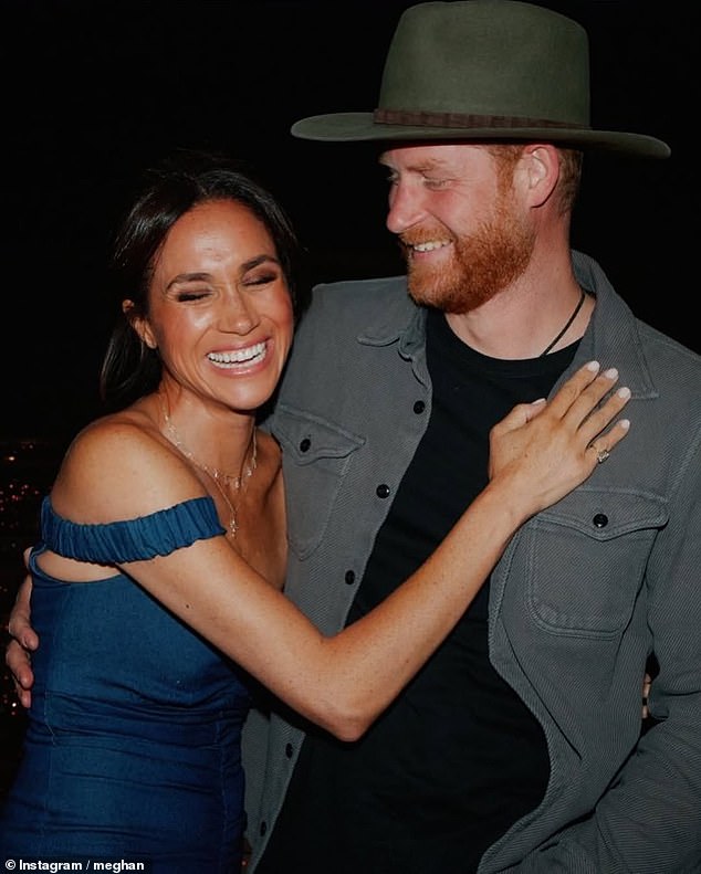 The former royal, 43, thanked the Duke of Sussex for her a 'lifetime of stories' on the post