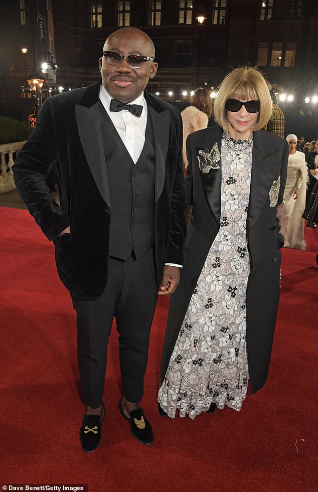 Enninful is launching a new 'magazine and platform' that is set to compete with former boss - and rumoured rival - Anna Wintour's Vogue. The two are pictured in November 2021
