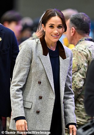 Meghan attends the wheelchair basketball match between the US and Nigeria earlier this year
