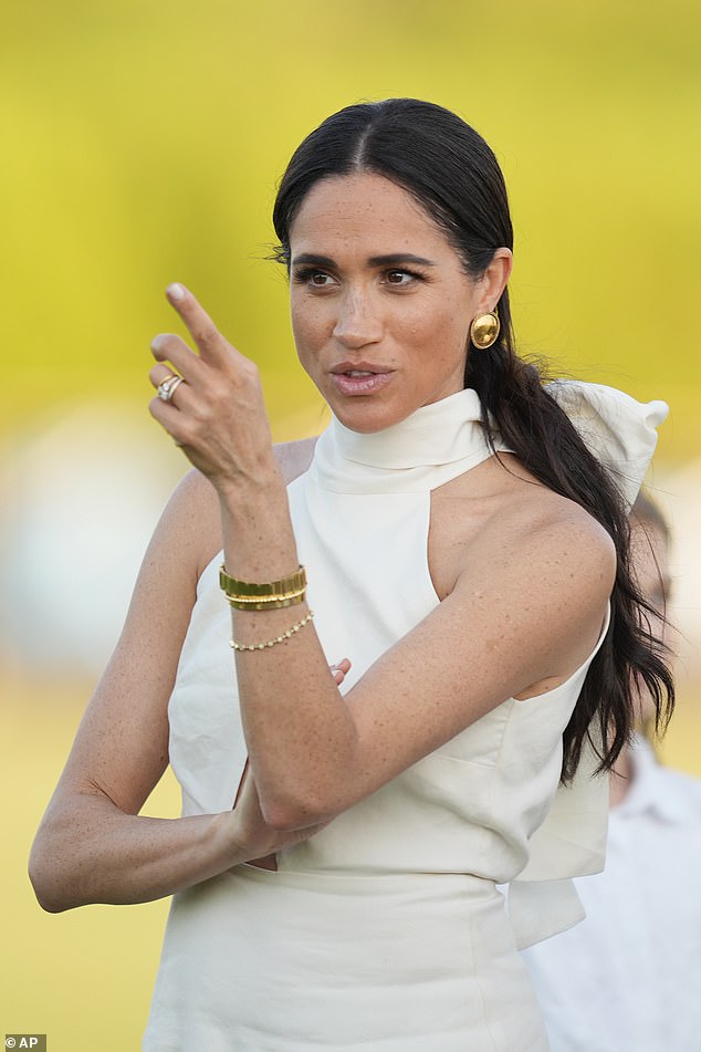 Meghan at the charity polo match. While Harry's own career aspirations may appear rudderless at the moment, Meghan's seem more ambitious than ever, with the former Suits actress reportedly hoping to become a billionaire
