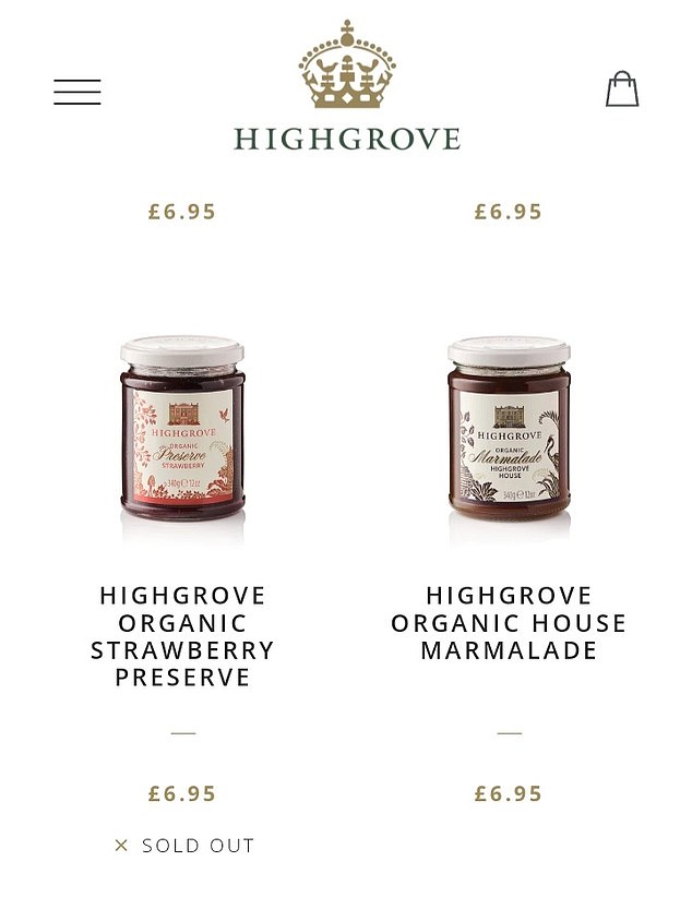 The King's Highgrove Organic Strawberry Preserve saw boosted sales after Meghan's jam launched