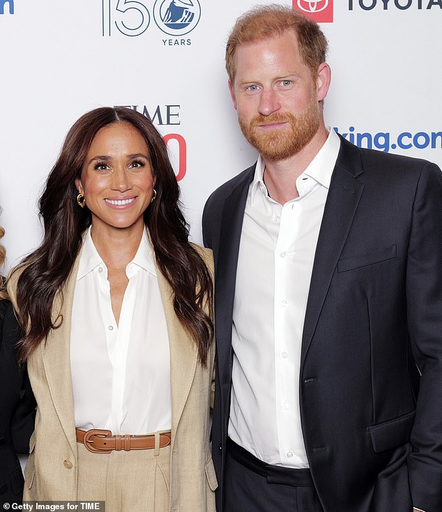 Prince Harry and Meghan Markle at the Time100 summit in New York City on April 23