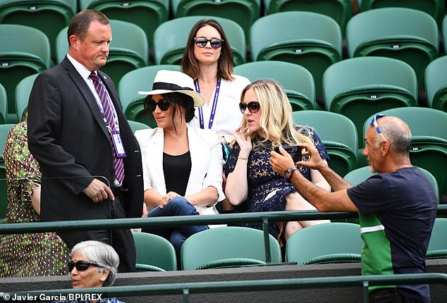 Piers Morgan weighed in on the row, telling Good Morning Britain viewers: 'A private capacity, at Wimbledon? This is so ridiculous'