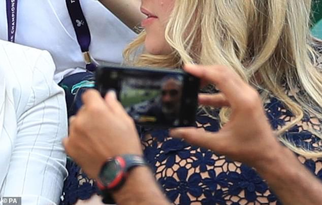 A spectator was taking a selfie with the court in the background and said he had no idea the Duchess was there
