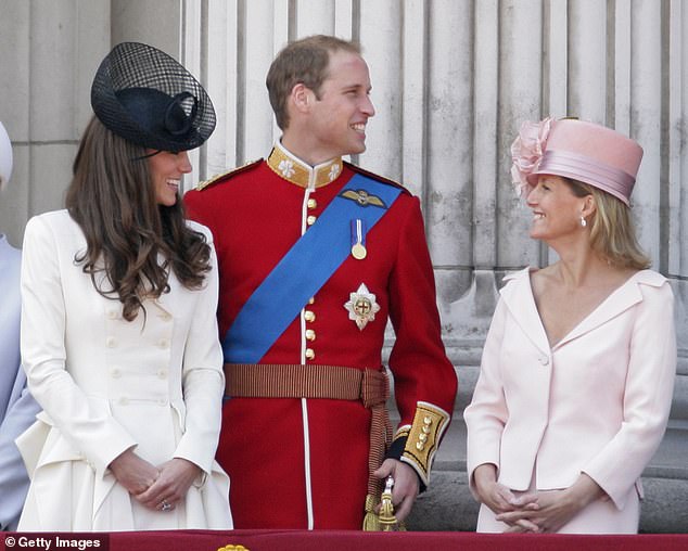 Pictured: the Prince and Princess of Wales and Duchess of Edinburgh on the Buckingham Palace balcony in June 2011