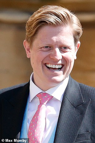 James Holt, pictured on the day Harry and Meghan married, has liked a series of royal-related posts