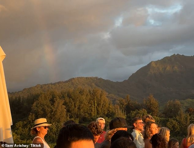 Groups of people have gathered for tsunami watch parties, waiting to see the first waves hit