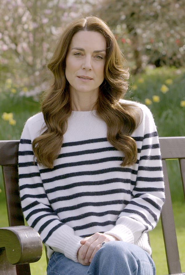 Catherine reveals her cancer diagnosis in a personal and emotional video message, released in March last year