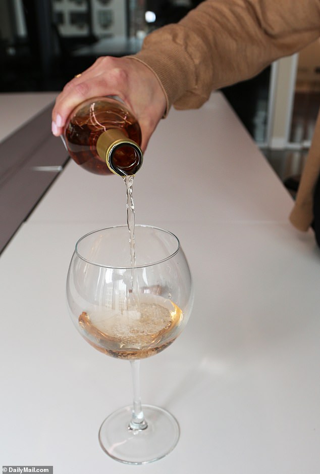 The Daily Mail FEMAIL team tried the rosé and while the wine was smooth, we couldn't easily detect the notes of stone fruit. In fact, it tasted quite bland, and almost water-y