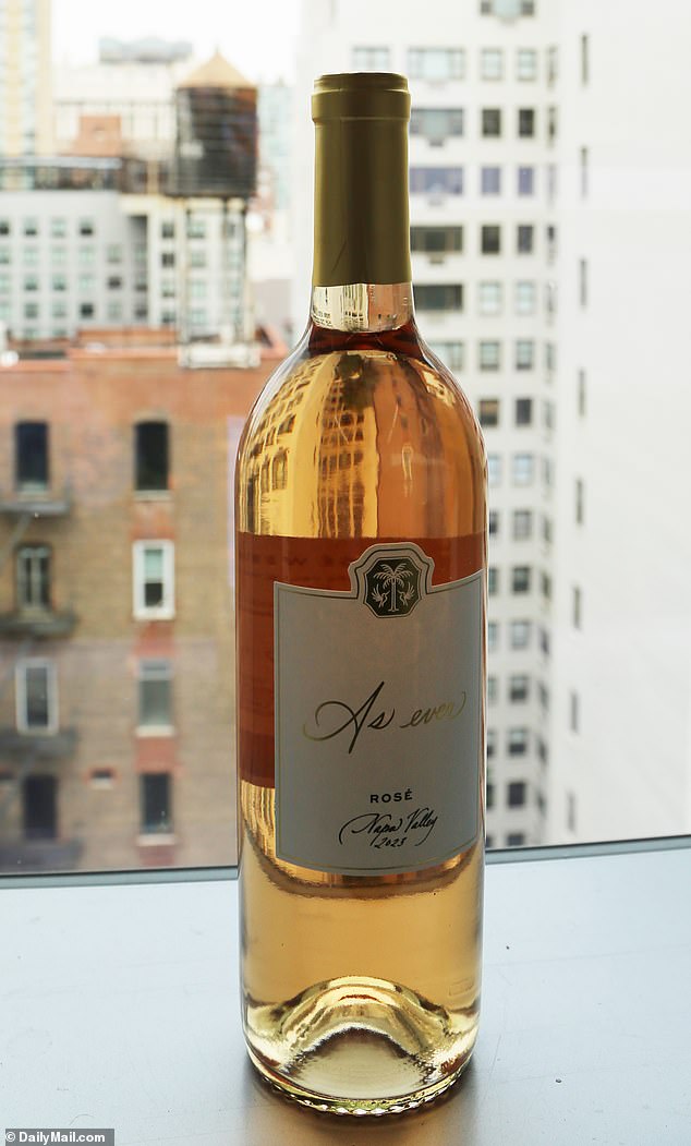 The 2023 Napa Valley Rosé is described on the bottle as a 'delicately balanced rosé with soft notes of stone fruit, gentle minerality, and a lasting finish'