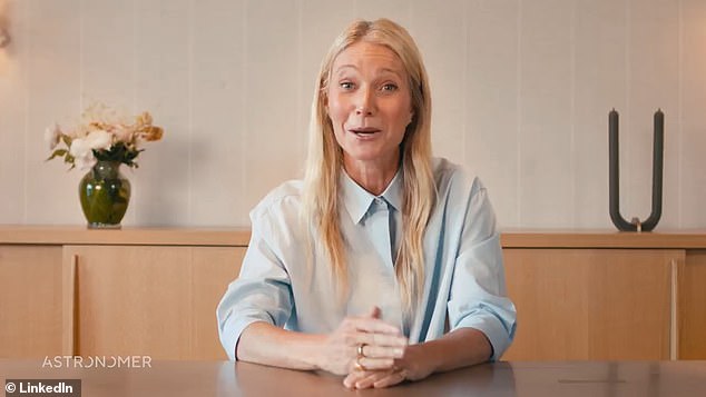 Gwyneth certainly believes in her product - but the Goop founder isn't above making fun of herself, as shown by her appointment as 'spokeswoman' for the under-fire firm Astronomer
