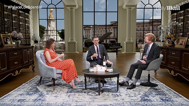 Richard Eden (centre) is joined on the hit YouTube show by Charlotte Griffiths (left), the Mail on Sunday's Editor-at-Large, and host Luke Blackall (right)