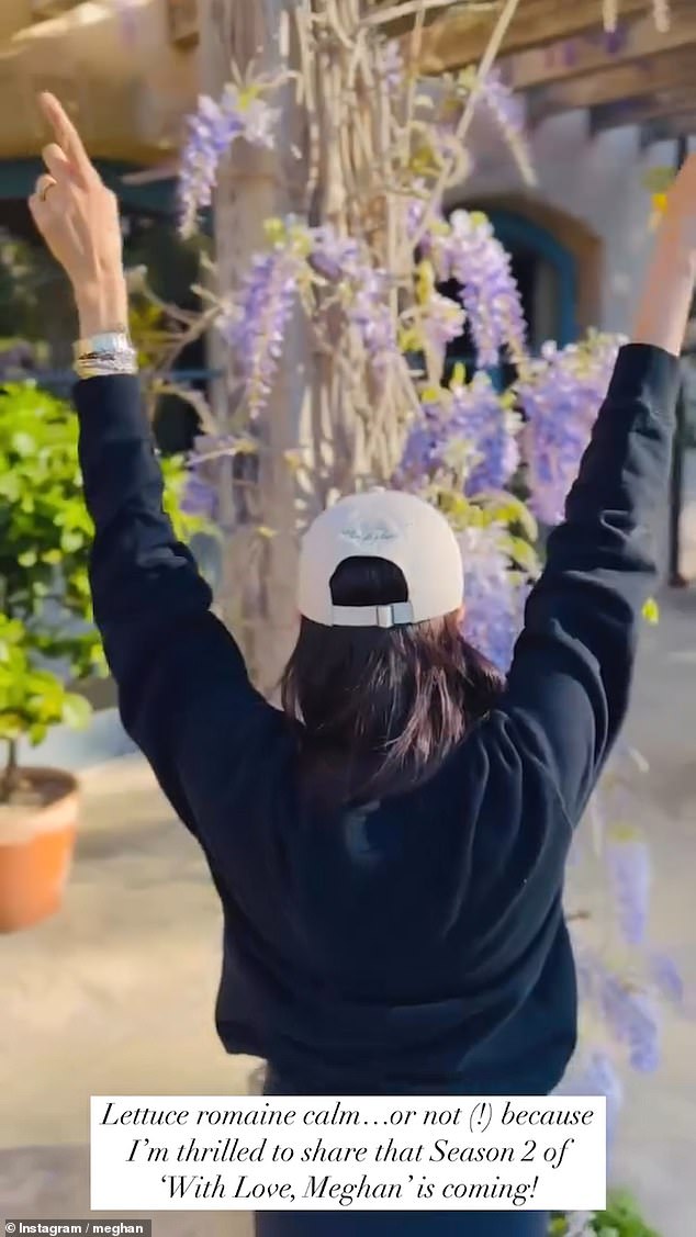 Meghan celebrates the announcement of her second series despite series one not making it into Netflix's top 300 shows of 2025 so far
