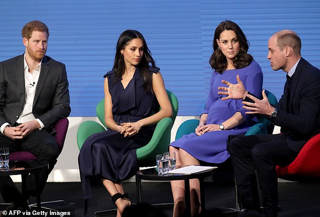 The summit marked the first official appearance of the 'Fab Four' to announce that Meghan would become the fourth patron of the Royal Foundation