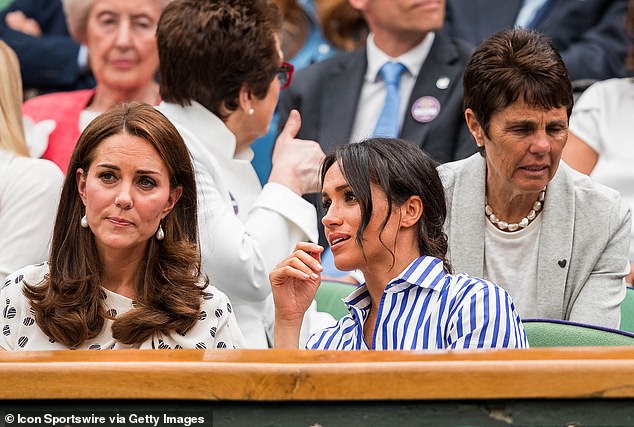 'Preoccupied with two young children and public duty, Kate had no serious reason to see the latest and most glamorous of Harry's string of girlfriends as a potential threat,' Brown added