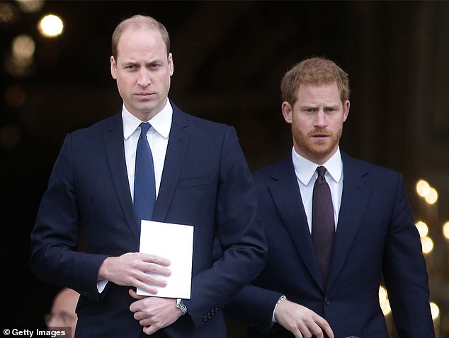 Prince William and Prince Harry together in 2017. The brothers allegedly had a testy phone call following allegations that Meghan was rude to staff at Kensington Palace