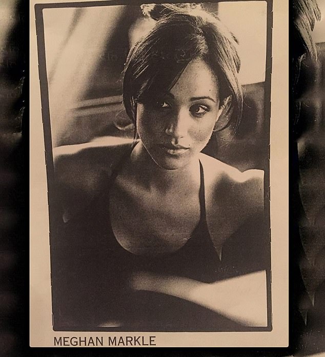 Meghan's black and white headshot from her early acting days