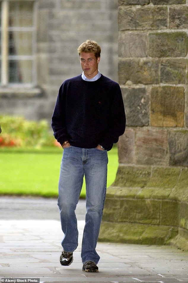 Prince William during his time as a student at St Andrew's in 2001. Media interest in the royal was high but the majority of the press respected a media embargo, except for one camera crew