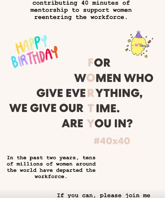 The scheme received extra eroyal support when Princess Eugenie pledged to take part in an Instagram post for 'dear Meghan's 40th birthday'