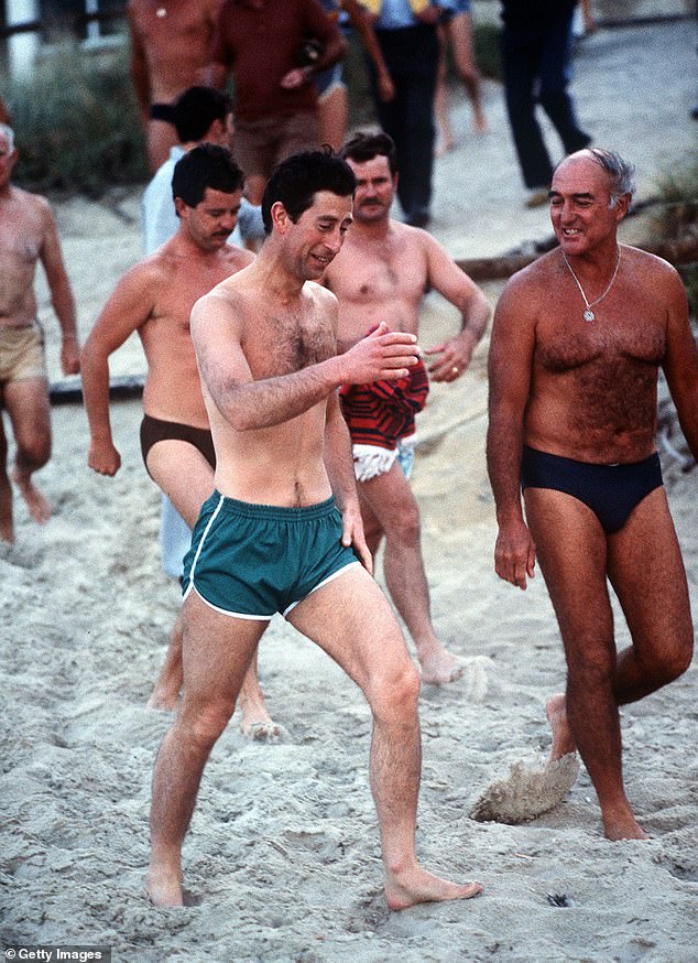 Charles on a beach in Perth in 1979