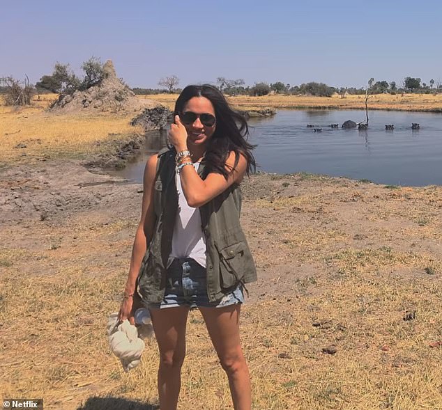Meghan Markle pictured on the trip to Botswana in 2017