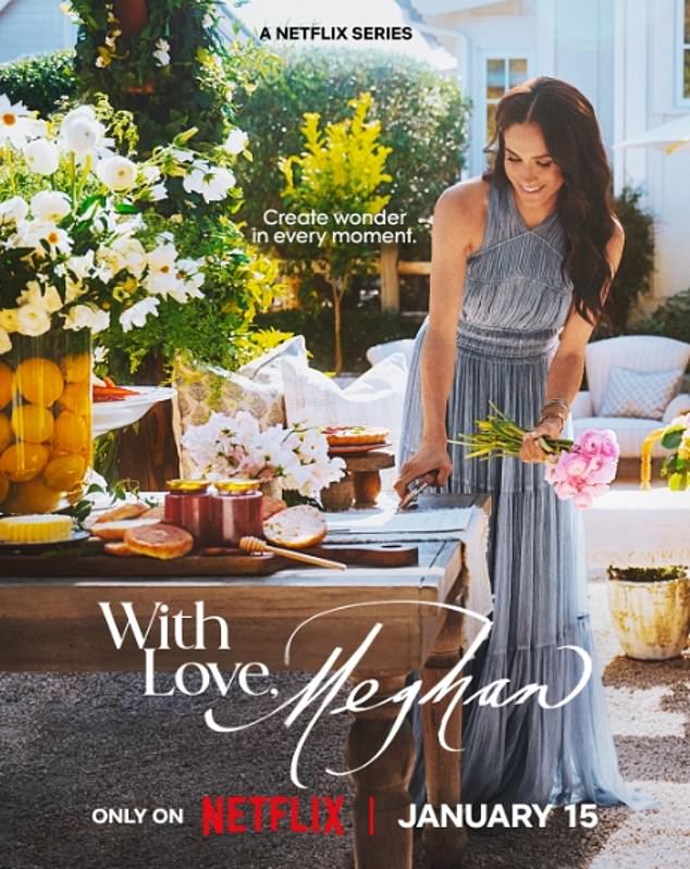 A promotional poster for With Love, Meghan. Dolly was reportedly invited to appear in the series