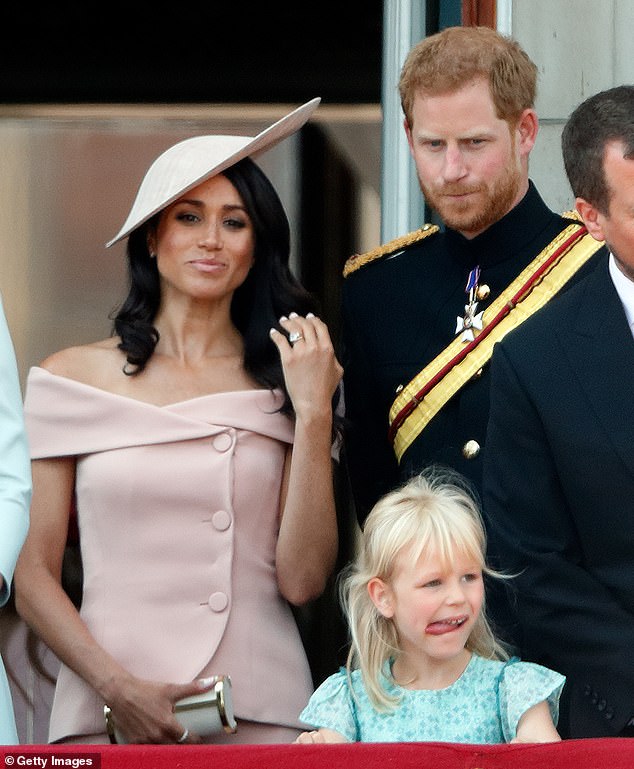 Harry and Meghan at the Trooping of the Colour in 2018