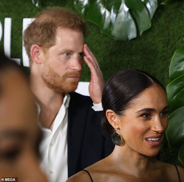 The body language expert said: 'Harry's lack of experience of this kind of scenario seems to show through here'