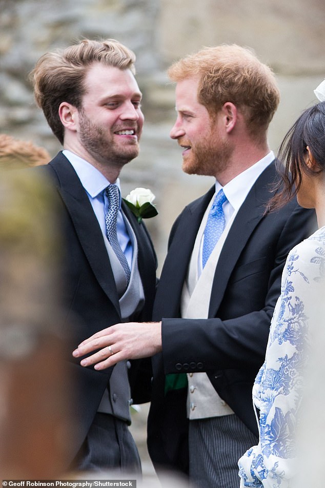 The estate will go to William and Harry's cousin Louis Spencer, Viscount Althorp, the son of Diana's brother, Charles Spencer and his first wife, Victoria Lockwood. Viscount Althorp and Harry are pictured in 2018