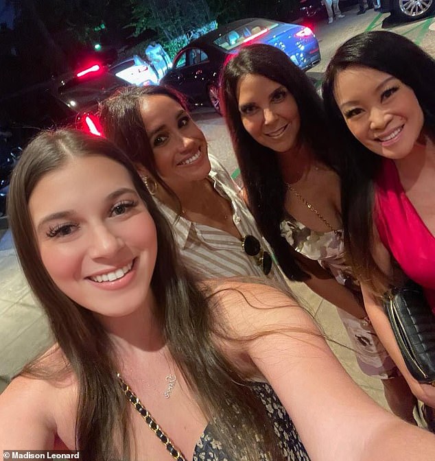 The Princess of Wales may have taken style notes from Meghan Markle's October 2023 look (pictured with, from L to R, Madison Leonard, Melissa Leonard, and Jen Su)