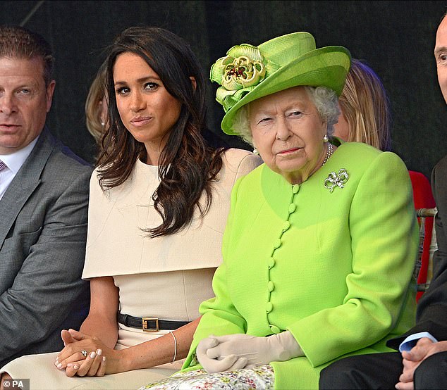 Queen Elizabeth II and Meghan at an event in Cheshire in June 2018. During Meghan's brief time as a working royal, the Duchess and the Queen found themselves at loggerheads