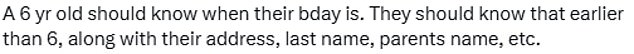 Her comments have since led to confusion online, as many were surprised by the revelation that Archie, who is six, still does not know his own birthday date