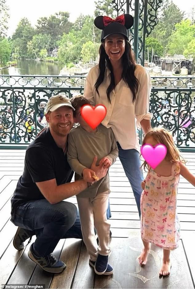 The Duchess of Sussex, 44, and her husband Prince Harry, 41, took their two children (pictured together) to the popular destination in June, ahead of appearing in a 20/20 special about the famed resort