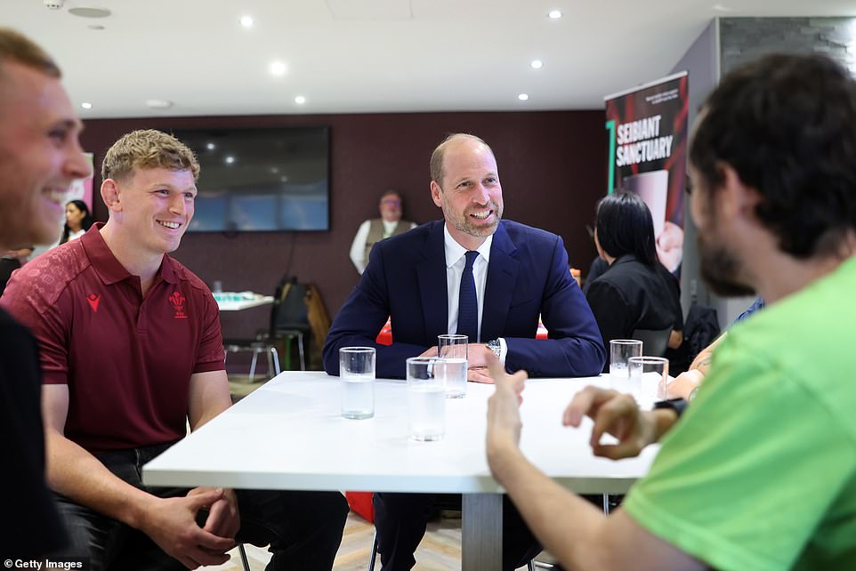 'William would have known that this was going to happen. It's not clear how happy he is about it but, you know, sooner or later most families reach some sort of accommodation after a family rift', the Daily Mail's source said. Prince Harry looked buoyant as he described his father King Charles III as doing 'great' after the pair reunited for a long-awaited reconciliation meeting at Clarence House . The Duke of Sussex said of the Monarch 'Yes he's great, thank you,' when asked about the face-to-face meeting during a reception for the Invictus Games, which he launched in 2014 as a tournament for injured service personnel and veterans. Appearing relaxed, smiling and upbeat, Harry mingled with corporate sponsors and government ministers as he attended the event in The Gherkin, London , ahead of a speech outlining the next 10 years of his Invictus movement.