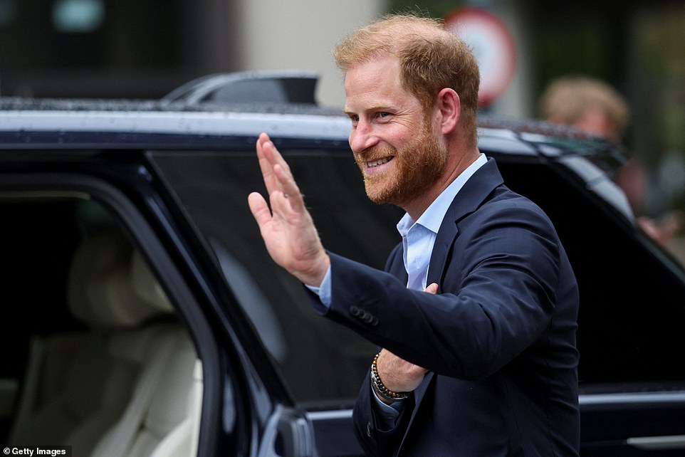 Harry, 40, arrived at the event 40 minutes later than planned after travelling directly from a private tea with the Monarch, which lasted for 55 minutes. It was their first meeting in 19 months since the Duke flew to the UK to see Charles in February 2024. He was spotted being driven into the royal residence in a black Range Rover at 5.20pm before leaving in the same car at around 6.15pm. Earlier, the King was seen arriving at Clarence House at 4pm, having landed at RAF Northolt at around 3pm following a flight from Aberdeen Airport. Charles met with Holocaust survivor Manfred Goldberg, where he was invested with an MBE.