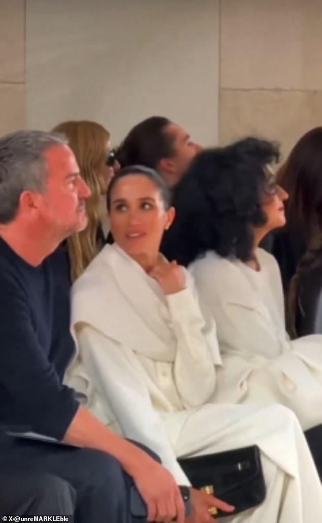 Just last week, Meghan made a public appearance at Paris Fashion Week, cutting an elegant figure in a stylish white oversized button-through ensemble at the Balenciaga show