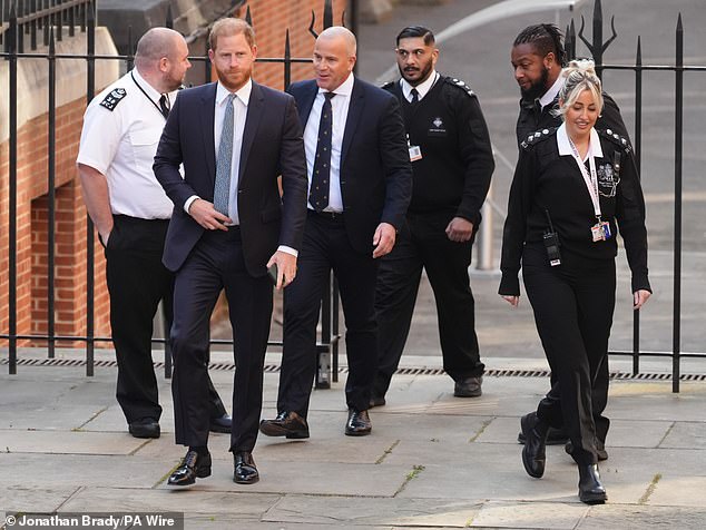 The Duke of Sussex arrives at the Royal Courts of Justice in central London on April 8, 2025, for the start of his appeal against a High Court ruling on his legal claim against the removal of his taxpayer-funded police protection when he is in the UK - an appeal he ultimately lost