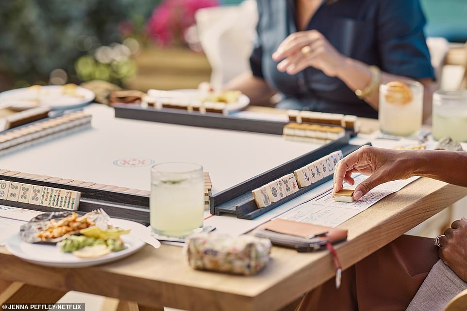 'She's constantly trying to pull me into her weekly mahjong group. And she and Harry are pretty passionate about pickleball. They are trying to convince me to join the group!' Elsewhere, over the weekend, Meghan gave fans a rare glimpse inside the $14million mansion she shares with Prince Harry and their two children, Prince Archie and Princess Lilibet, in California . The Duchess took to her Instagram account on Friday to show off what appeared to be her cosy living room in her Montecito home.