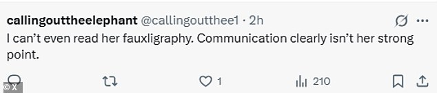 Royal fans took to social media to complain that the font was difficult to read and the lyrics to the 1965 song by Jewel Akens didn't even make sense