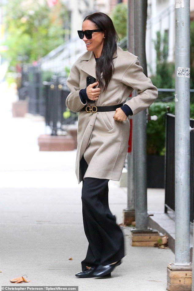 She was without Prince Harry on the trip - shortly after the Sussexes' were crowned Humanitarians of the Year at a gala last week