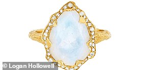 Logan Hollowell's 'Queen' ring features a moonstone - described as the stone of the goddess Diana