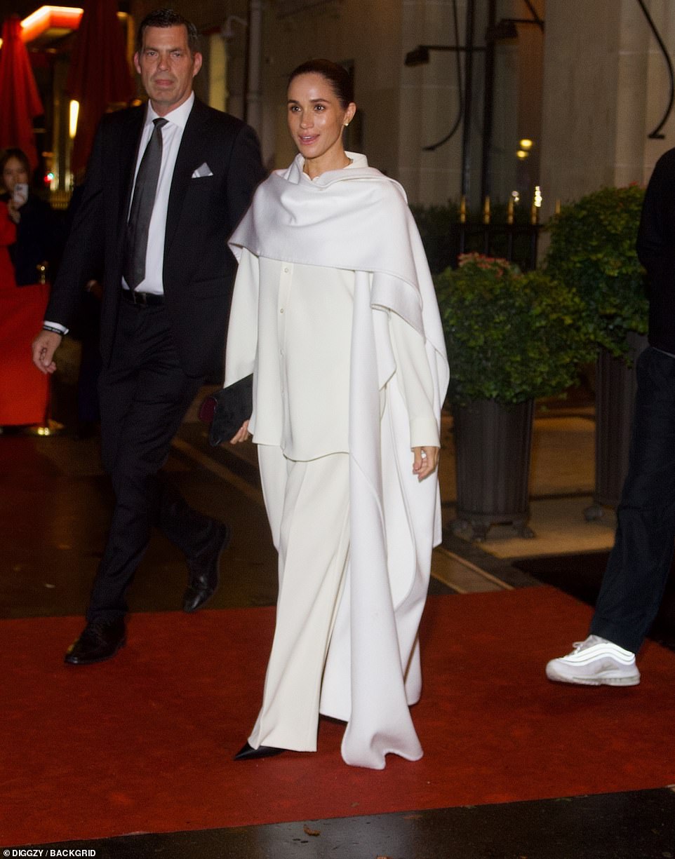 It has not been confirmed that a model fell over, and Meghan may have simply been sharing a moment of laughter with her friend. Nonetheless, royal fans were left baffled that she was the 'only one laughing' - seeming at odds with the rest of the audience, who watched the show in silence and with neutral expressions. A representative for Meghan said she wasn't laughing at the model. The Daily Mail previously reached out to Paris Fashion Week, Balenciaga for comment.