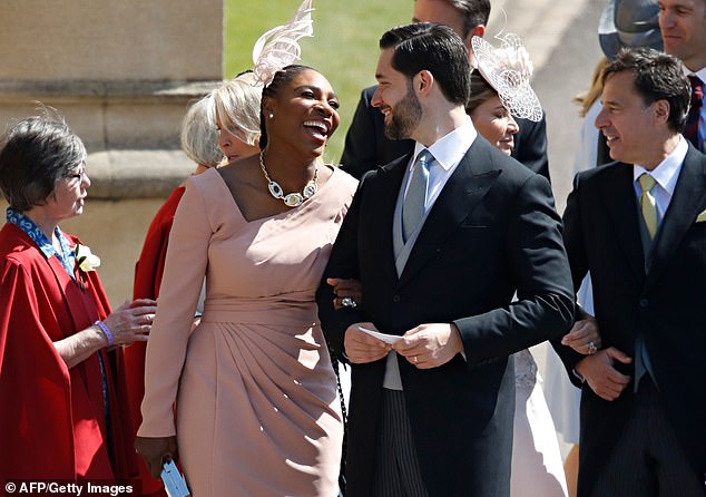 The Duke and Duchess hold a number of star-studded celebrity friends from across the globe. Pictured: US tennis player Serena Williams and her husband US entrepreneur Alexis Ohanian arrive at Harry and Meghan's wedding ceremony in May 2018