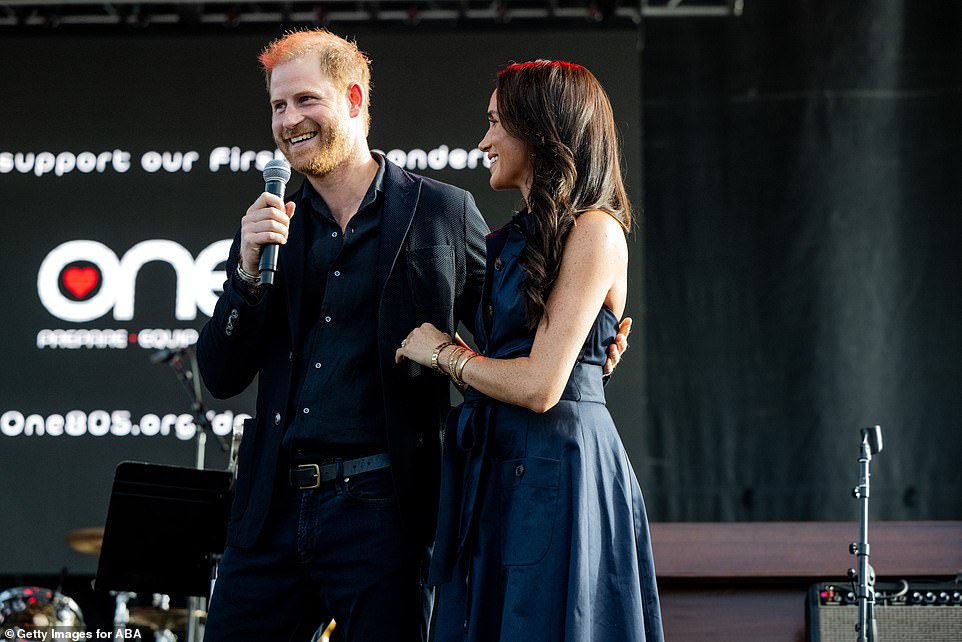 It is believed to be the £3, 185 'Queen' Water Drop Moonstone Ring with Full Pavé Diamond Halo, from brand Logan Hollowell - potentially gifted just in time for Meghan's 44th, on August 4. The ring comes in three sizes - Micro Queen, Baby Queen and Classic Queen, and it is understood that Meghan was wearing the latter, which is the biggest. According to the product description, the central 'moonstone' is said to 'bring good fortune, b ring success in love as well as business matters'.