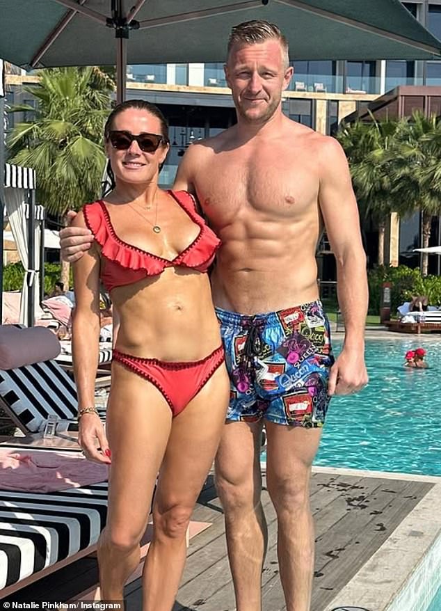 The broadcaster says her television executive husband Owain Walbyoff encourages her to flaunt her figure, even when she would rather keep things covered up