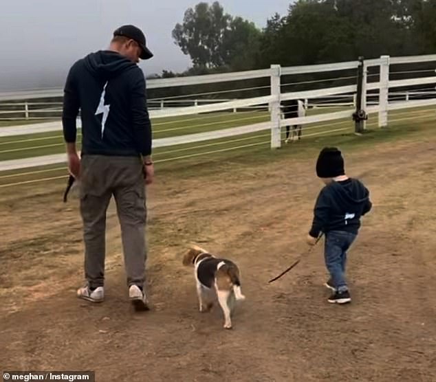 Harry and Archie in California. The Duke of Sussex is also concerned about safety in US schools,  it has been claimed
