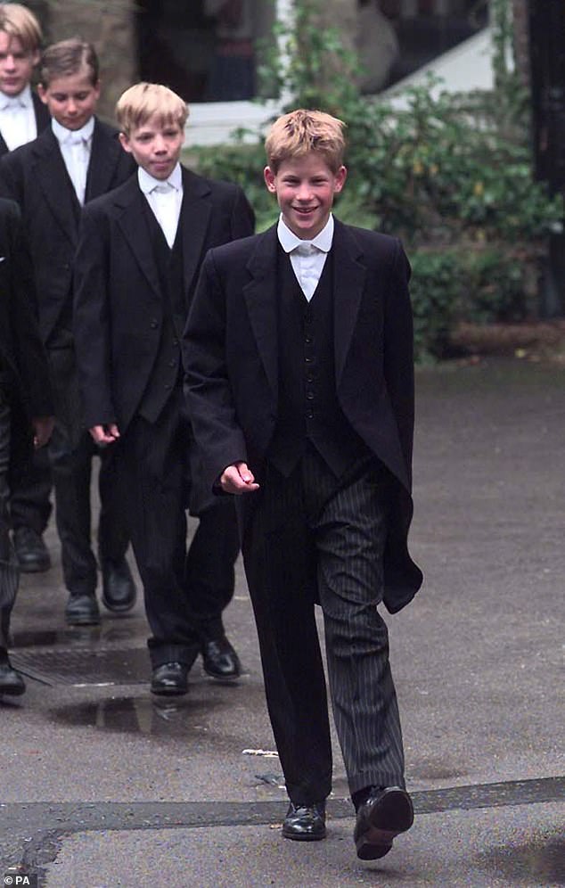 Prince Harry starts his first day at Eton in 1998
