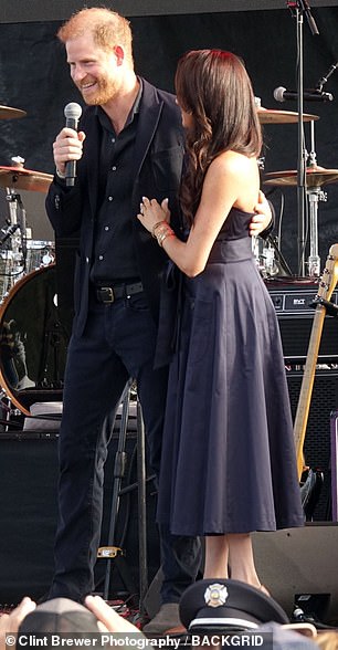 Meghan and Harry were seen arriving to the venue and began to mingle with other guests at the charity concert